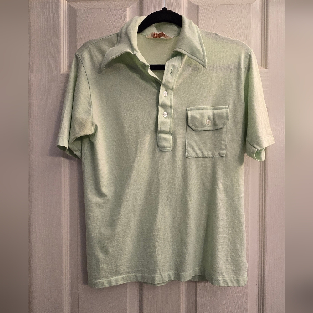 Thane Airowisp Mint Green Polo Shirt. M